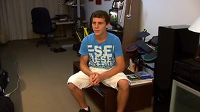 Cute boy likes cock play