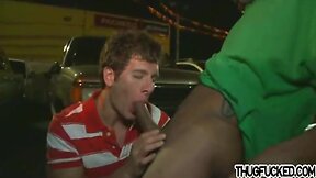 handsome thug gets blowjob and gets fucked