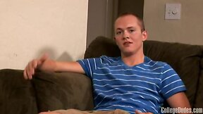 Hot college boy shoots a hot load of cum.