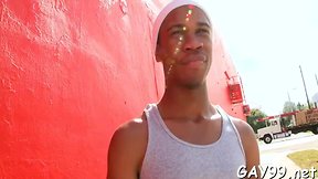 Schlong for gay chocolate bum