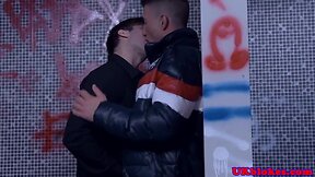 Brit hunk shagging bum in bathroom