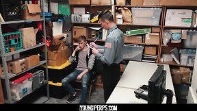 Youngperps straight twink tricked into getting drilled by mall cop