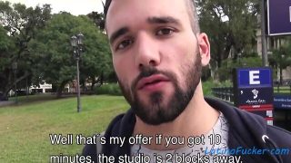 Latino straight man pays for sex with another man