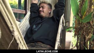 Hot latino boyfriend takes anal pounding and messy cumshot from random guy in latinleche video