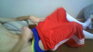 Turkish boy Baris – jerking in football uniform