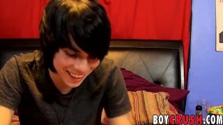 Hot 18yo teenager interviewed before pulling out his succulent penis