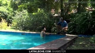 Latinleche – hammering a muscled latin teenager by the pool